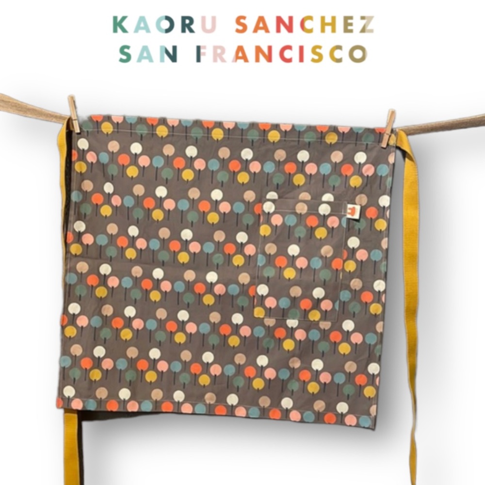 Kaoru Sanchez Gray Color Pop Trees Apron